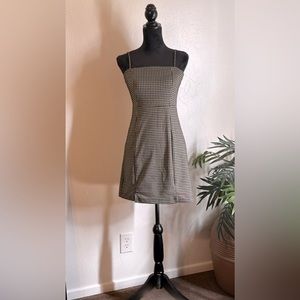 Plaid Square Neck Dress